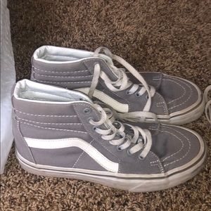 Grey high top vans